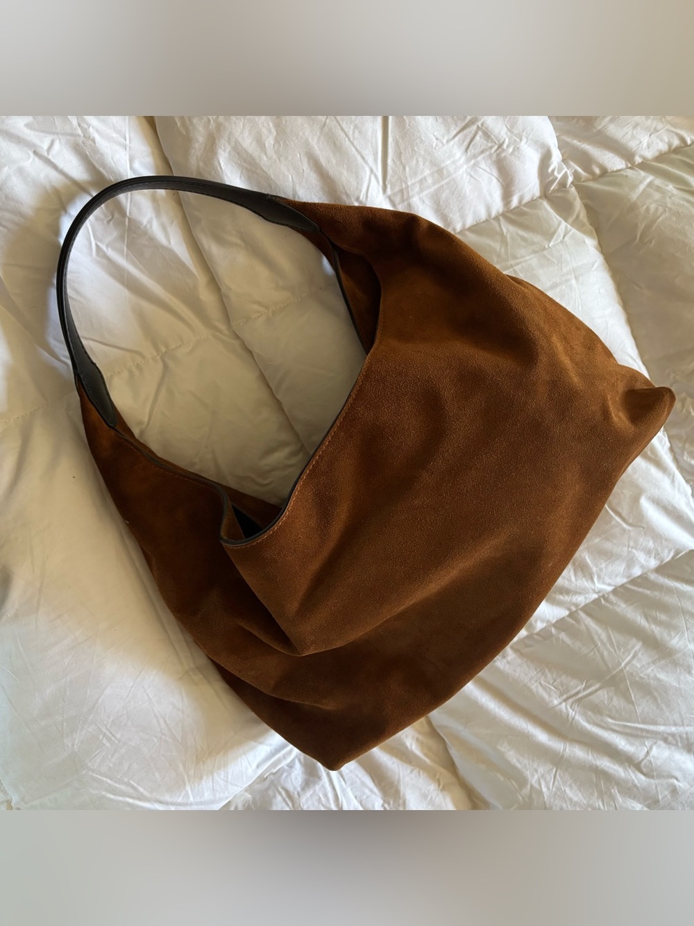 Madewell Bag Leather Suede Shoulder Hobo NEW - Picture 4 of 9
